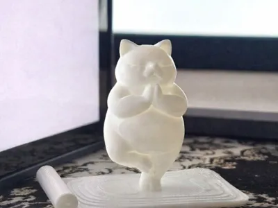 Zen Cat - Meditating Cat in Tree Pose Figurine