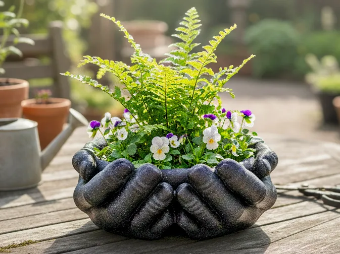 Hands Holding Bowl - Key Tray & Desk Organizer