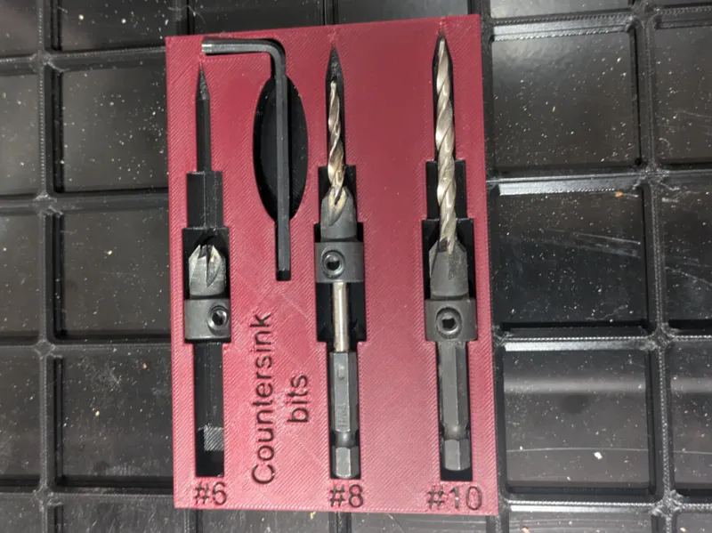 Gridfinity - Countersink Bits (No AMS)