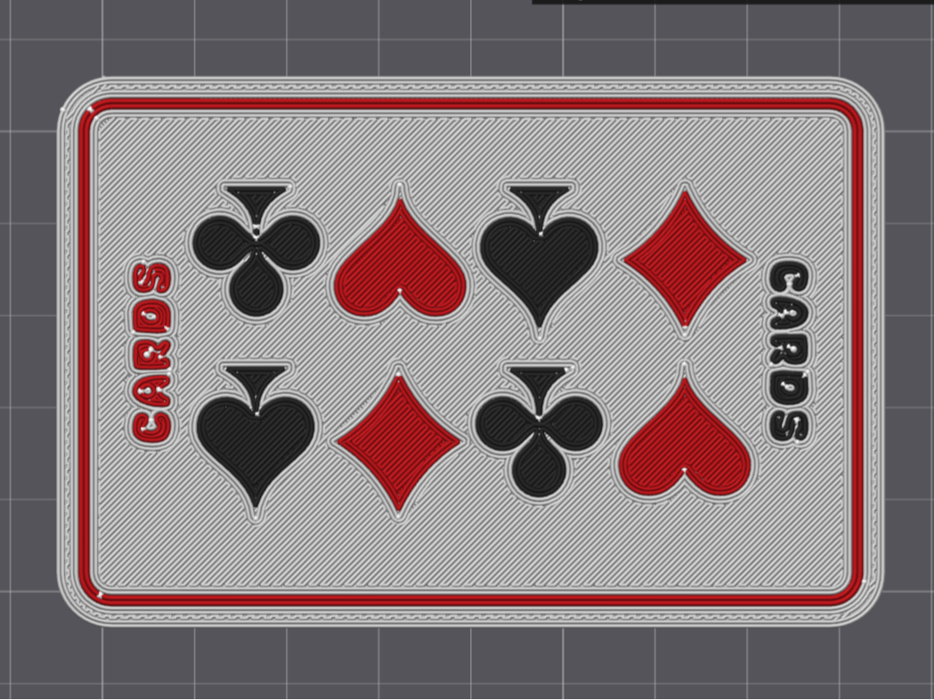 Playing card topper