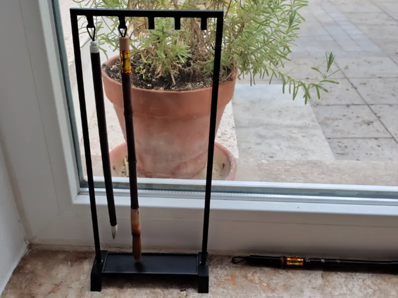 Soporte para pinceles chinos con 5 ganchos