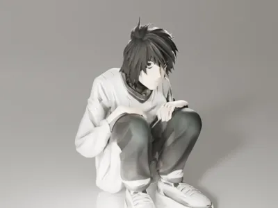 L Lawliet statue