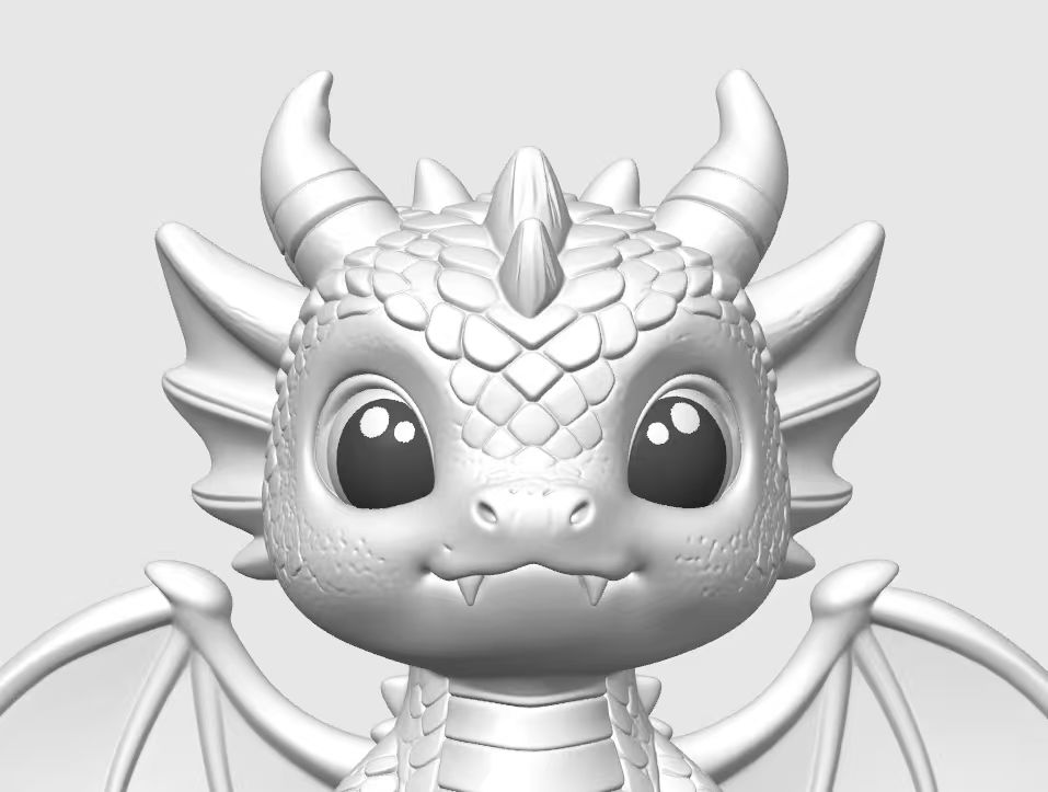 Miniatura 2 do modelo 3D 小白龙・萌凶龙宝