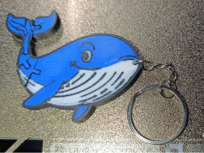 Cute Whale keychain