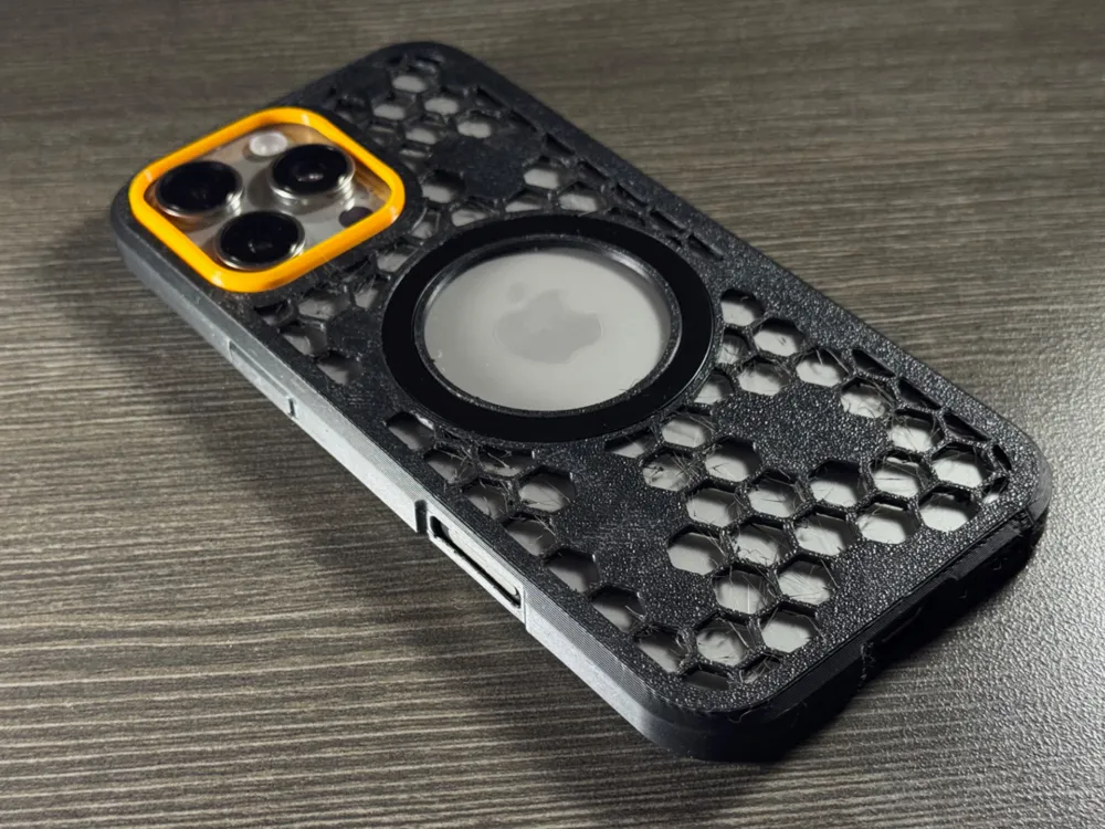 iPhone 16 Pro Max Case (Hex Pattern) - MagSafe - Free 3D Print Model ...