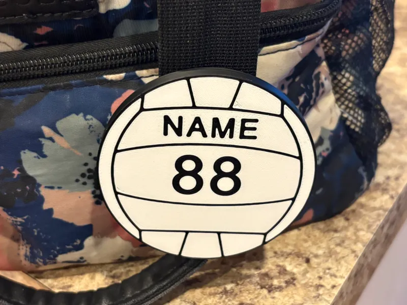 Volleyball Charm for Purse or Bag Strap Customize