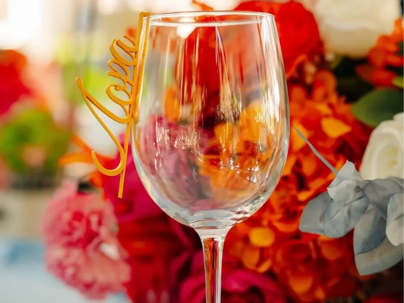 Personalized Wine Glass Name Tag – Sarah