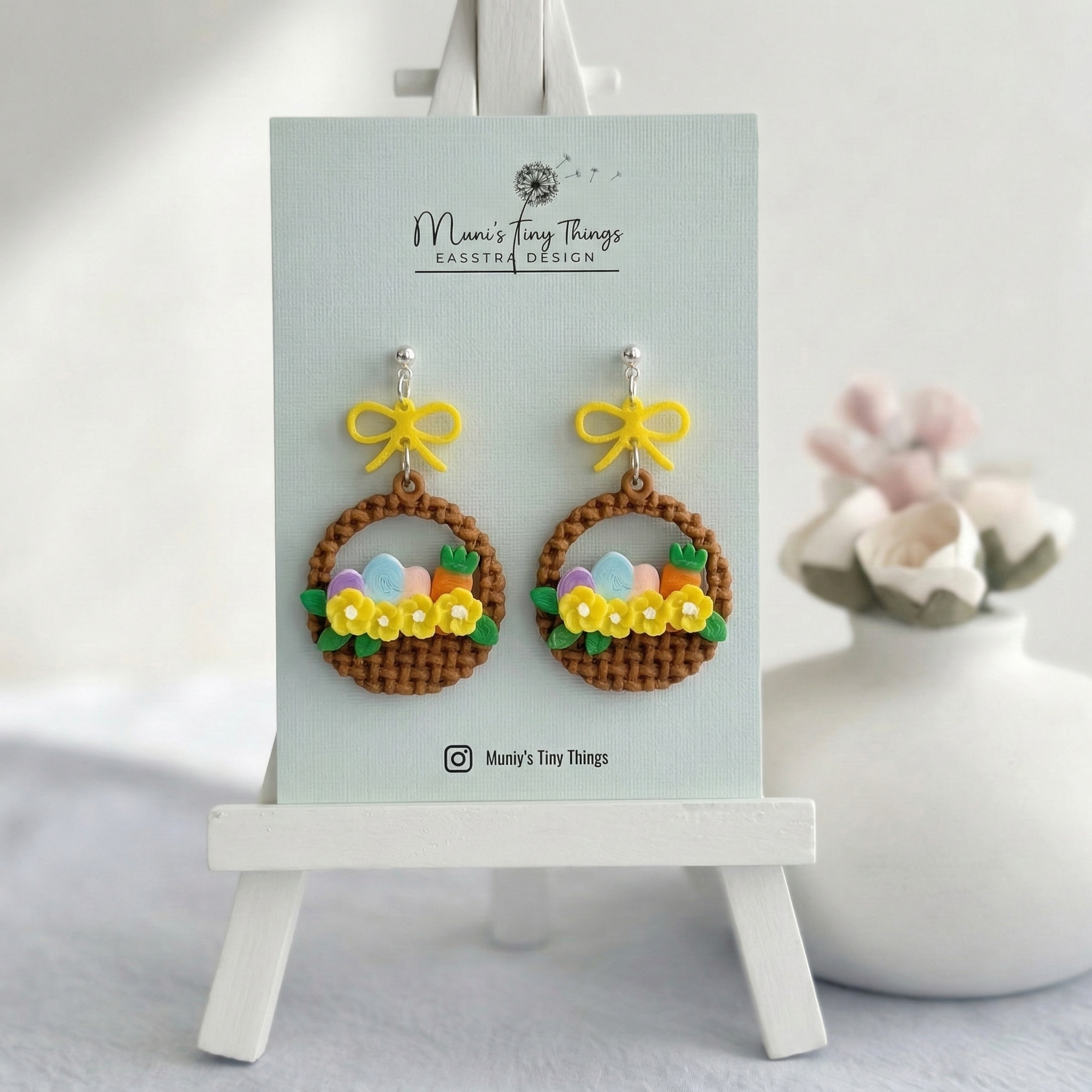 Miniatura 3 do modelo 3D Easter Blossom Basket earring