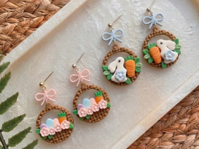 Easter Blossom Basket earring