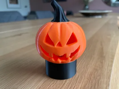Tea light pumpkin for Halloween