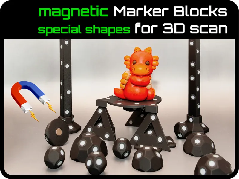 3D Scan magnetic Marker Block