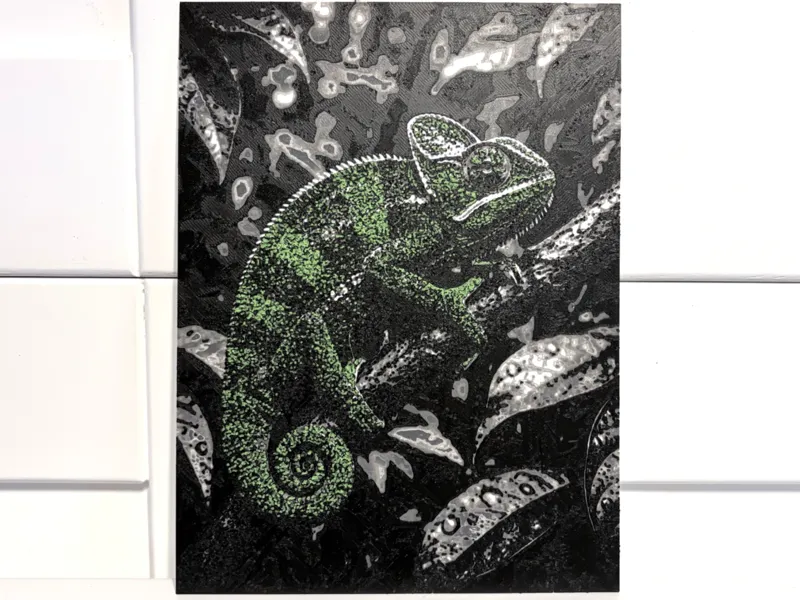 Chameleon | Color Pop HueForge Wildlife Wall Art