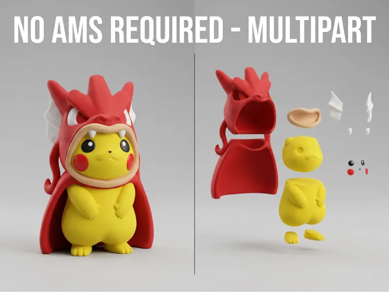 Pikachu Gyarados Shiny Poncho | Multipart | NO AMS