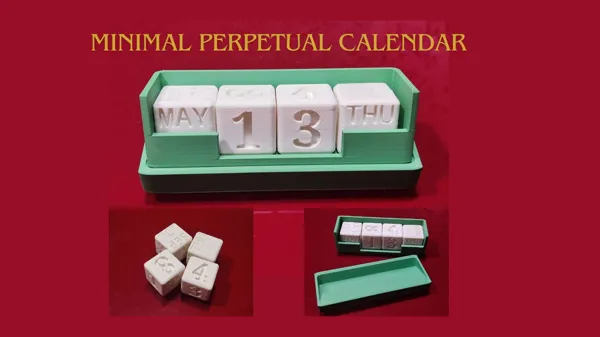 Calendrier perpétuel minimaliste à deux positions