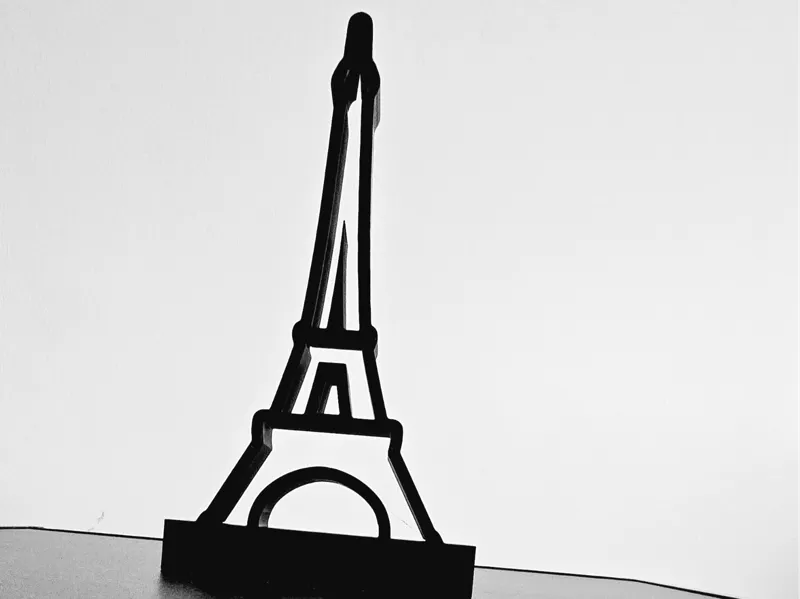 Simple Eiffel Tower Outline With Base