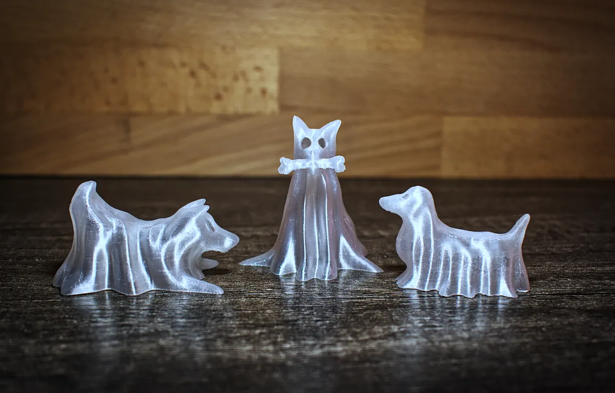 Halloween Ghost Dog Trio by OddPlasticity MakerWorld: Download Free 3D Models - 3D model önizlemesi