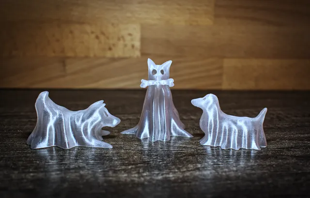 Halloween Ghost Dog Trio