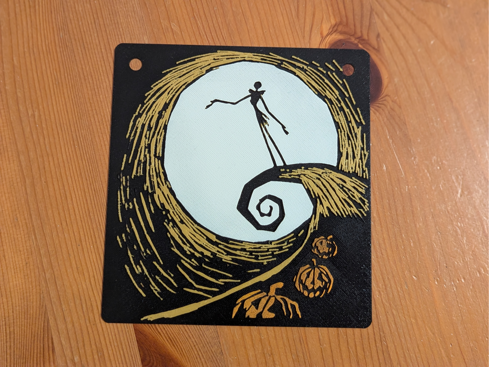 Jack Skellington Silhouette - HueForge Wall Art 3D model