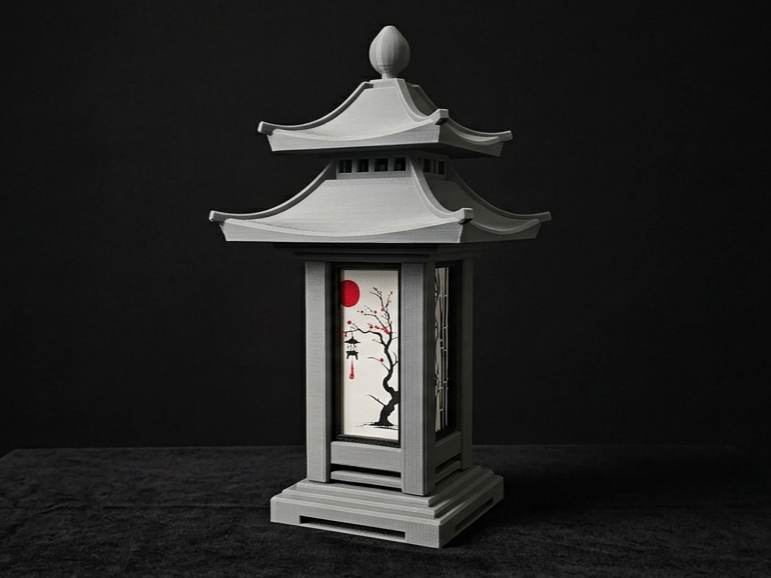 Japanese Pagoda Stone Lantern