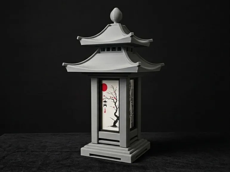 Japanese Pagoda Stone Lantern