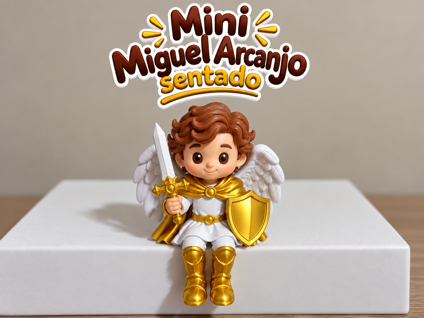 Mini Arcanjo Miguel Sentado - 1