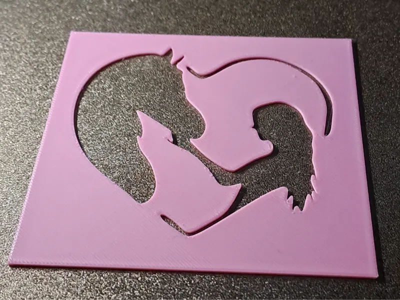 Horse-Themed plastic stencil