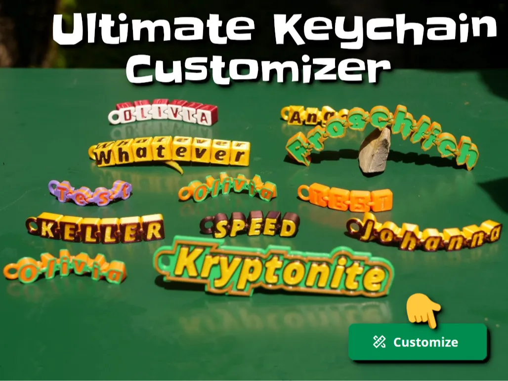 Ultimate keychain customizer by Makkuro MakerWorld: Download Free 3D Models - 3D model önizlemesi