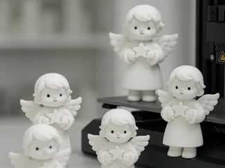 Cute Angel With Star - Christmas