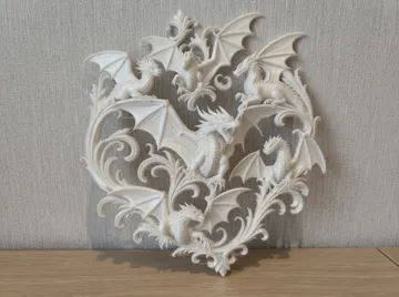 Adorno temático: Dragon Wall Crest | Gothic Fantasy Dragon Wall Art — vista de referencia 5