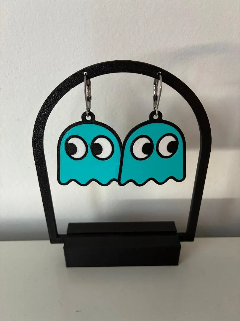 Pac-Man ghost earrings Jewelry view 2