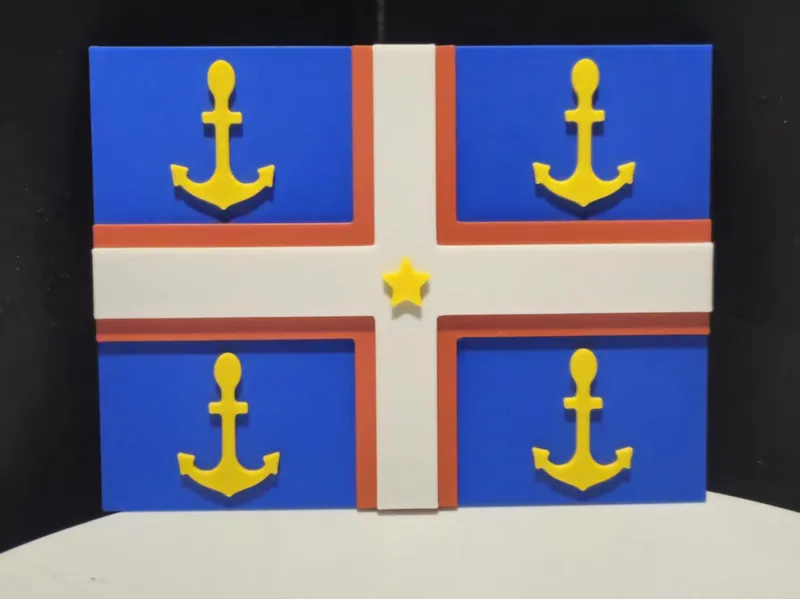 Drapeau/flag Gaspésien, Québec, Canada
