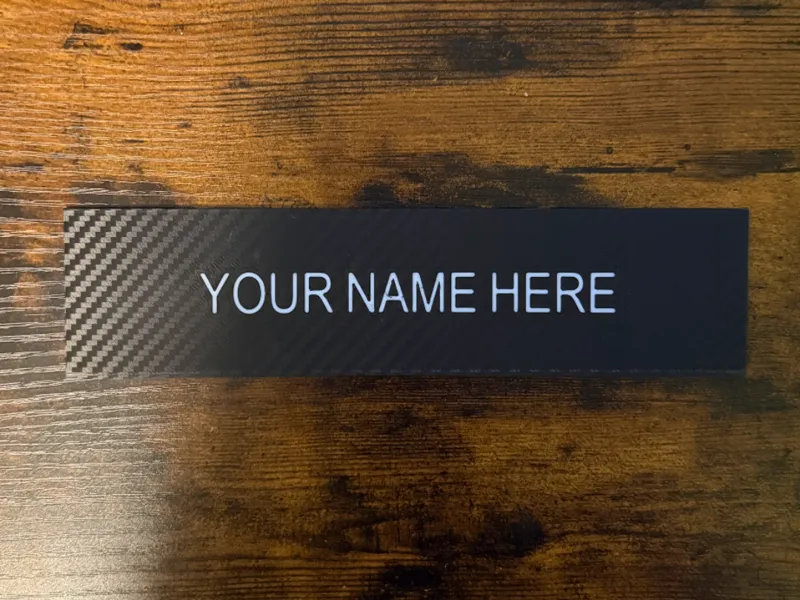 Customizable 2x8 Office Nameplate