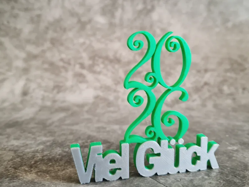 Aufsteller/Tisch Deko - Viel Glück 2026