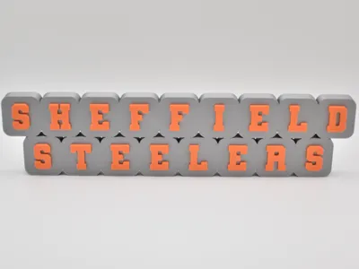 Sheffield Steelers Tile-Style Team Sign (EIHL)
