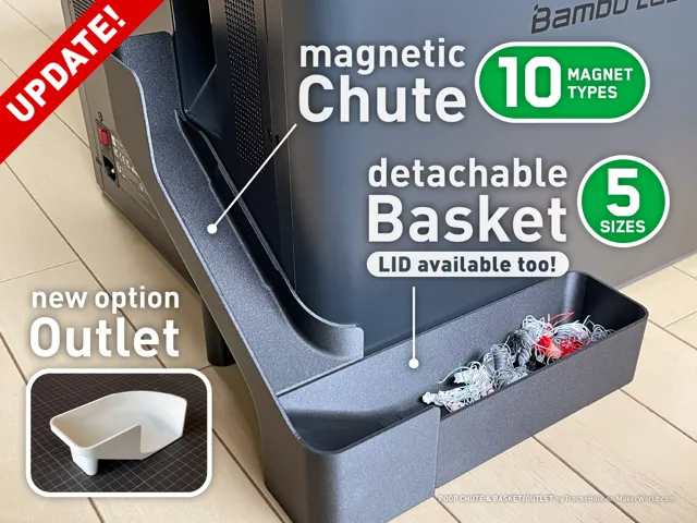 Poop Chute & Basket/Outlet for X2D/P2S/X1C/P1S