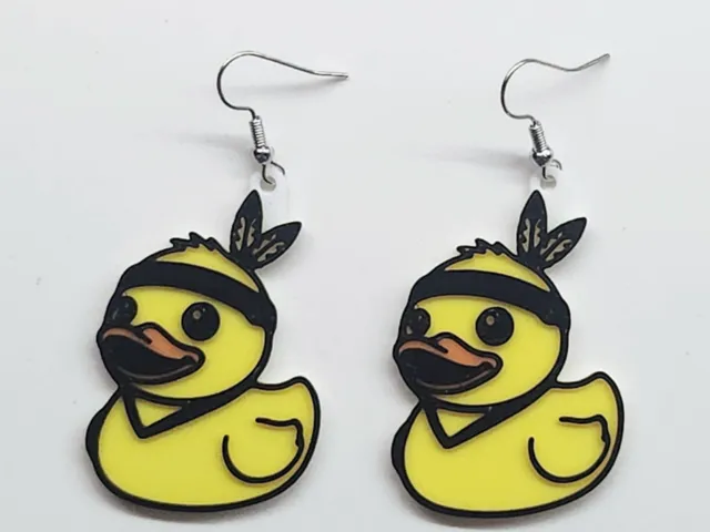 Native American Rubber Duck Earrings