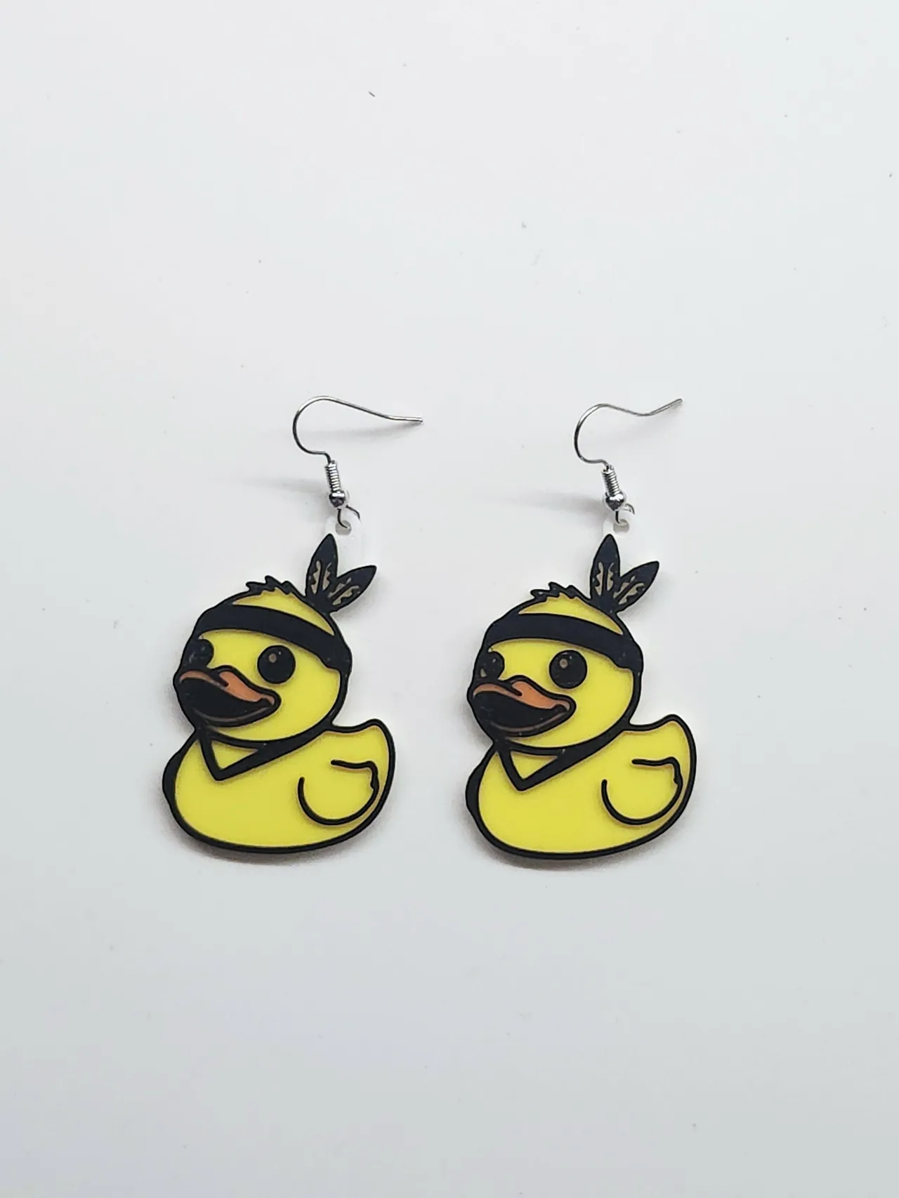 Native American Rubber Duck Earrings view 2