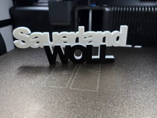Schriftzug Sauerland Woll