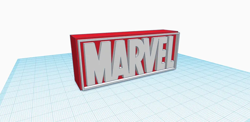 Marvel Logo 2 Colour Block For Display