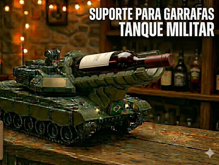 Suporte para Garrafas Tanque Militar