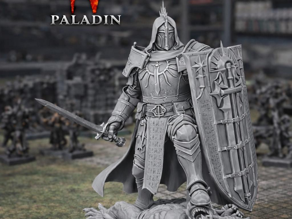 Diablo 4 Paladine 75mm tabletop 