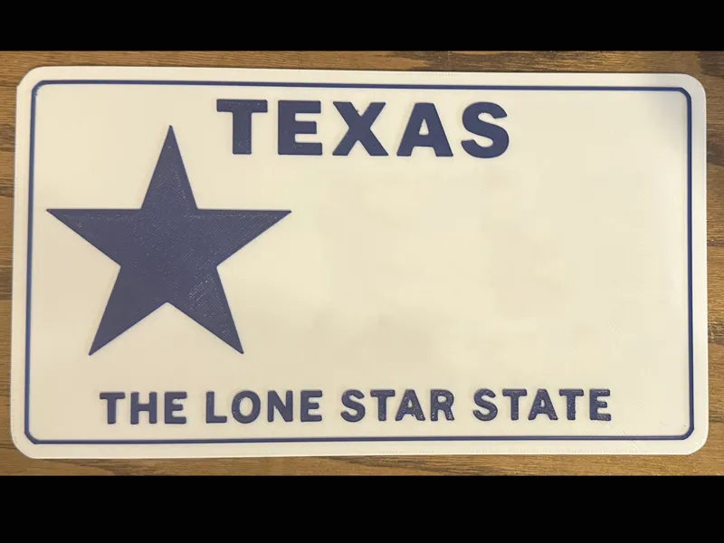 Texas License Plate 
