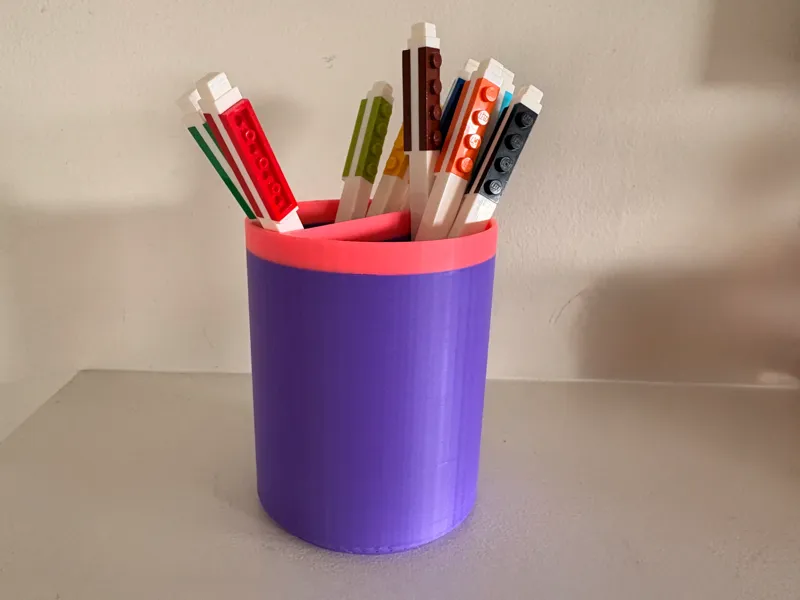 2-Compartment Desk Pencil Holder - 2 Sizes