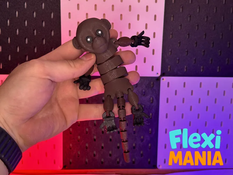 Flexi monkey-Articulated Print-in-Place No Support
