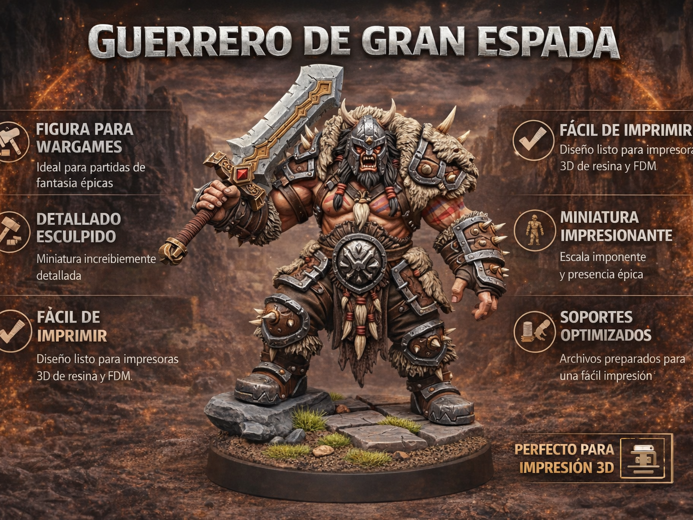 GERRERO BARBARO CON GRAN ESPADA