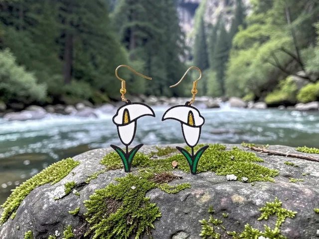 Calla lily earrings
