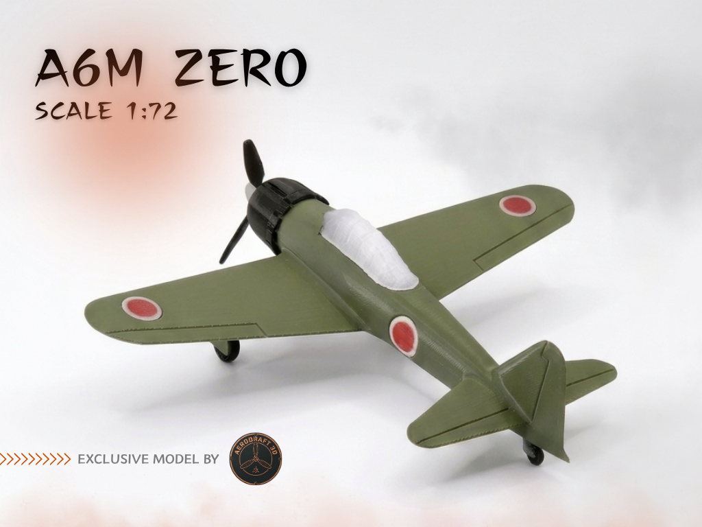 Mitsubishi A6M ZERO - On Ground - 1:72  Model