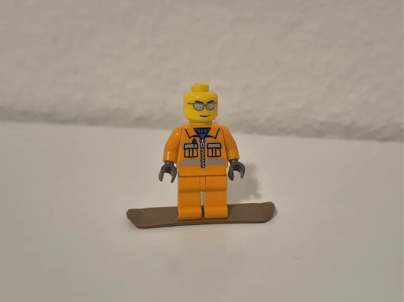 klemmbaustein snowboard legö minifigure