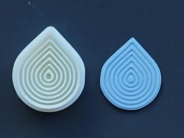Teardrop Clay Cutter Handmade Earrings Necklaces
