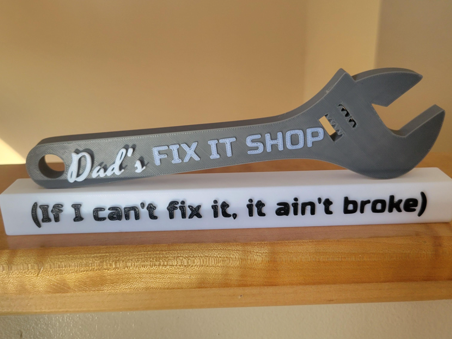 Dad's Fix It Shop Desk Sign